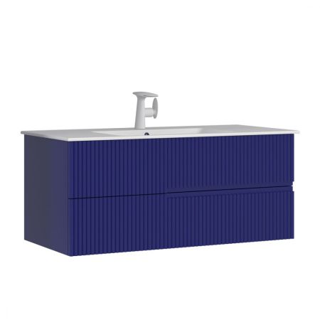 Тумба с раковиной ORKA Moonlight 120 подвесная, синий матовый, артикул 5001504