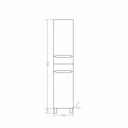 Шкаф-пенал "Лондон 40" напольная, артикул 524003