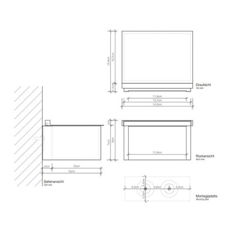 Decor Walther FB 2 Контейнер для влажных салфеток, цвет: черный матовый, артикул 0801460