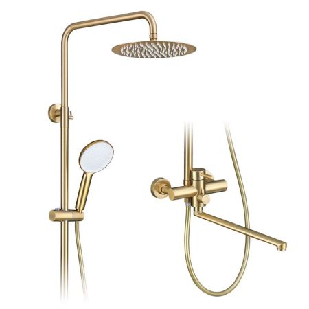 Душевая система Prohanss P31.24.03, сатин золотой