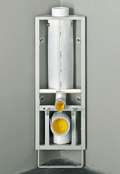 Schwab, угловая инсталляция для подвесного унитаза с кнопкой сверху матовый хром