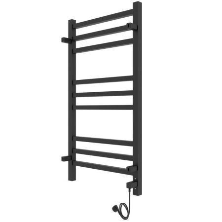 Полотенцесушитель электро "Астор ЧКЧ9 350х700", черный муар, левый