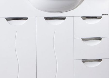 Тумба под раковину Bellezza Глория 105 4638518080014 с бельевой корзиной Белая, артикул 4638518080014