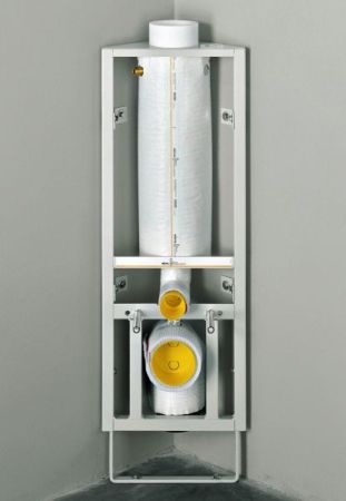 Schwab, угловая инсталляция для подвесного унитаза с кнопкой сверху матовый хром, артикул 288-0100