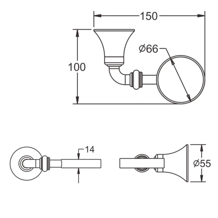 Дозатор жидкого мыла Rose RG1244, хром, артикул RG1244