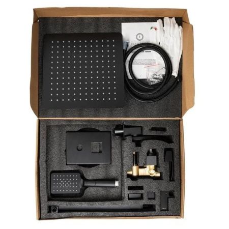 Душевая система встраиваемая FILARETE Waterfall FL1010BL, черный