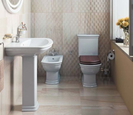 Комплект унитаза Serenada с деревянной крышкой, механизм Geberit, артикул 9722B003-7204