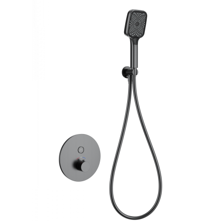 Смеситель для душа с термостатом встраиваемый WONZON & WOGHAND, Темный графит (WW-D1017-A-BGG), артикул WW-D1017-A-BGG