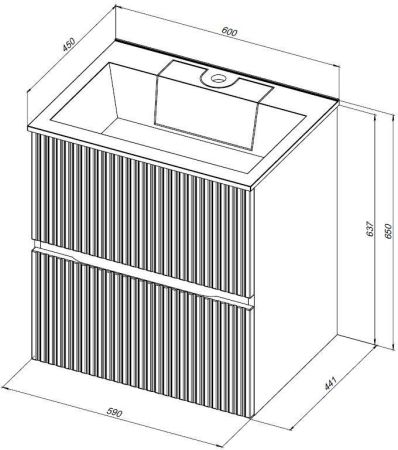 Тумба под раковину Aquanet Джейн 60 мисти грин, артикул 00313316