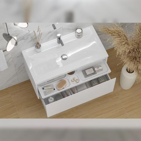 Тумба под раковину подвесная Velvex Klaufs tp.KLA.MAR.90.1Y, 90 см, артикул tp.KLA.MAR.90.1Y