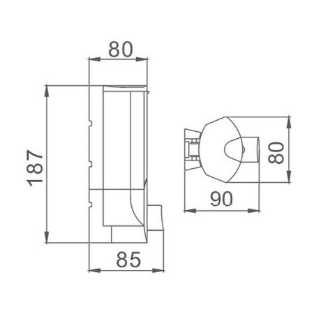Дозатор жидкого мыла Haiba HB407, серый, артикул HB407