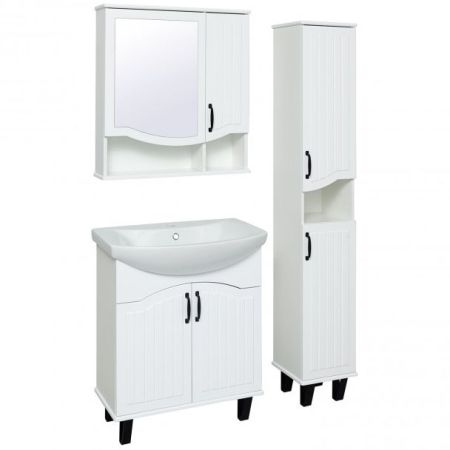 Зеркальный шкаф Runo Марсель 70 4620750028817 Белый