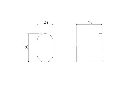 Крючок AQUATEK, матовый черный AQ4425MB ЛИРА Крючок AQUATEK, матовый черный AQ4425MB ЛИРА