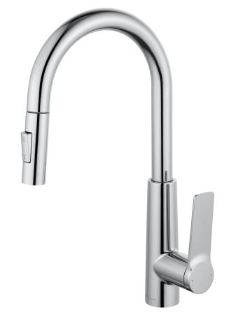Смеситель для кухни с выдвижным изливом WONZON & WOGHAND, Хром (WW-A20782-CR), артикул WW-A20782-CR