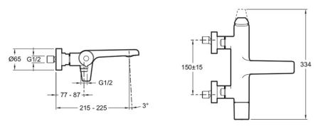 Смеситель для ванны с душем  JACOB DELAFON AVID E97369-CP (хром, L-22,5), шт, артикул E97369-CP