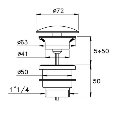 Stella Completamenti Донный клапан, цвет BRONZO, артикул UN 09202 BZ00