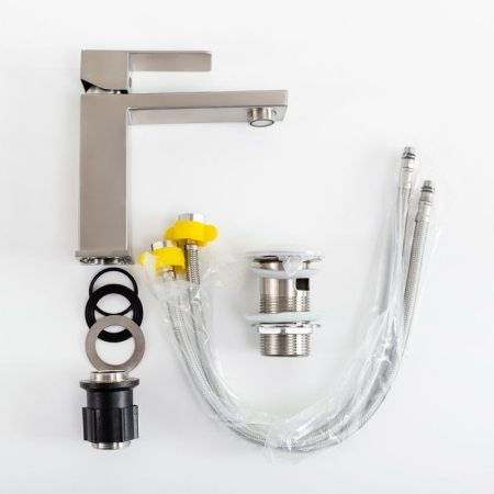 SLIDER-LS-01-W0 Смеситель для раковины однорычажный без донного клапана, хром, артикул SLIDER-LS-01-W0