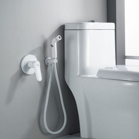 Гигиенический душ со смесителем Shevanik S4305C, белый