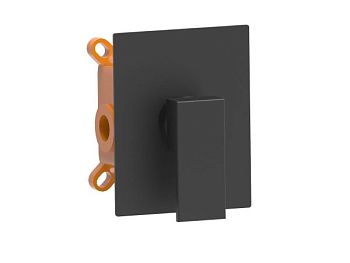 AQG Bold, встраиваемый в стену однорычажный смеситель для душа, цвет черный матовый