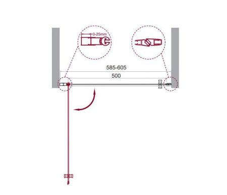 Душевая дверь BelBagno ETNA-B-1-90-C-Cr, артикул ETNA-B-1-90-C-Cr