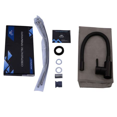 Смеситель для кухни с гибким изливом FASHUN A54101N-7A, чёрный