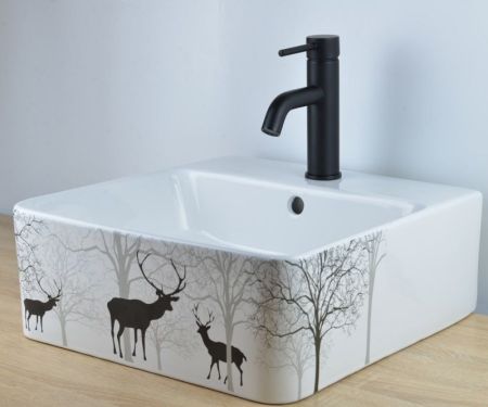 Смеситель для раковины Bronze de Luxe SCANDI 1451B, черный, артикул 1451B