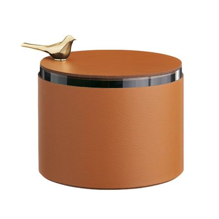 ADJ Шкатулка Bird диаметр 15хH10см, цвет коньяк /золото, артикул 5015B.09.O