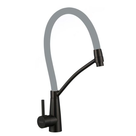 Смеситель для кухни с гибким изливом Fmark FS8255H-04, черный