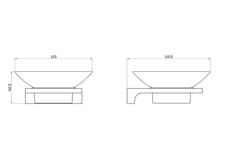Мыльница с держателем WONZON & WOGHAND ECLIPSE, Хром (WW-9122-CR)
