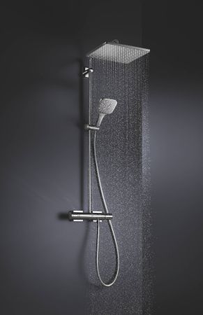 Душевая система GROHE Rainshower SmartActive 310 Mono Cube, квадратный, 1 режим струи, с термостатом, хром (26652000)