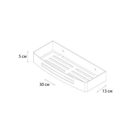Полка металличеcкая FIXSEN HOTEL FX-31003Q, графит, артикул FX-31003Q