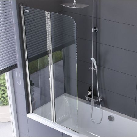 Шторка для ванны EXCELLENT Fliper 80 см (хром) левая, артикул KAAX.1309.800.LE