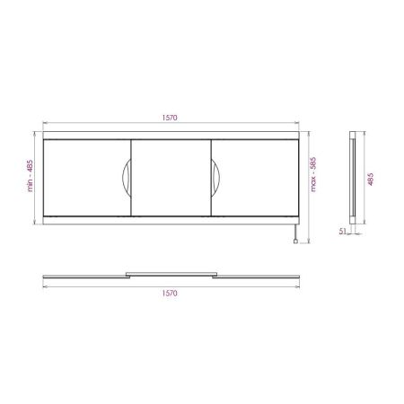 Экран под ванну Onika Лагуна-Эконом 160 белый