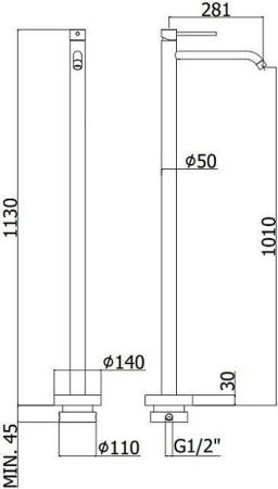 Смеситель для раковины Paffoni Light LIG031CR, артикул LIG031CR