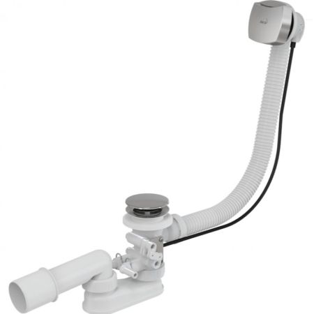 Слив-перелив Alcaplast A566-112122-120 полуавтомат Хром Белый, артикул A566-112122-120