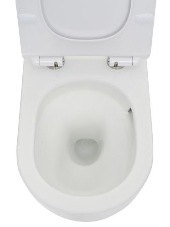AQM2010 Унитаз подвесной сиденье SoftClose, технология смыва Rimless QUIET, скрытый крепеж. 520х360х410
