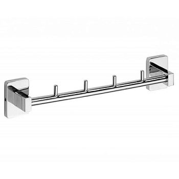 Полотенцедержатель NIKI с 4-мя крючками 300x53x45мм, хром
