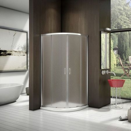 Душевой уголок Good Door Latte R-90 90x90 профиль Белый стекло прозрачное, артикул ЛА00002