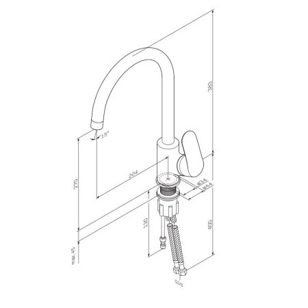 F8007711 Like, смеситель для кухни с каналом для питьевой воды, сатин, шт.