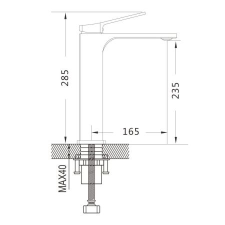 Смеситель для раковины высокий Shevanik S6111H, черный, артикул S6111H