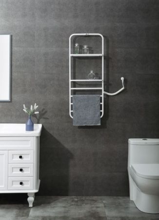 Электрический полотенцесушитель Black&White Universe 400х1010 N-337W с полкой Белый