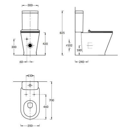 Унитаз PLAZA Modern напольный безободковый, белый глянцевый, артикул PLMR.wc.01