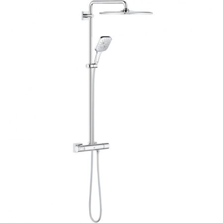 Душевая система GROHE Rainshower SmartActive 310 Mono Cube, квадратный, 1 режим струи, с термостатом, хром (26649000), артикул 26649000