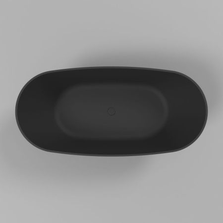 Ванна WHITECROSS Onyx D 160x75 (черный мат) иск. камень, артикул 0207.160075.201