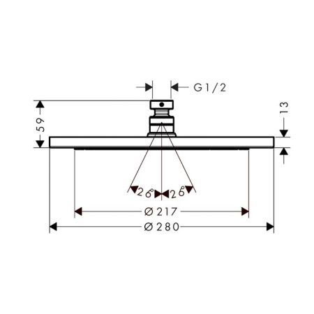 HG Rainfinity Верхний душ 280 мм, шлифованная бронза, артикул 26221140