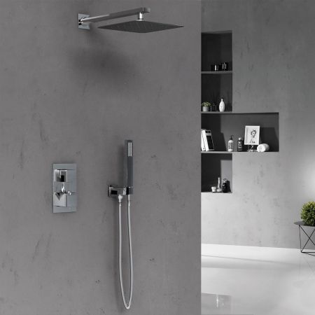 Душевой комплект VSFW-102TCH термостатический встраиваемый, двухрежимный, хром, артикул VSFW-102TCH