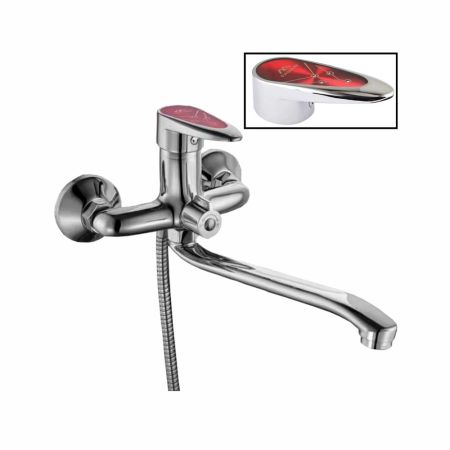Смеситель для ванны FASHUN A2250RED, хром/красный, артикул A2250RED