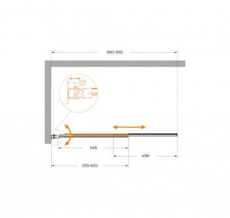 SLIDER-VF-11-90/150-C-GM Душевая шторка на ванну, артикул SLIDER-VF-11-90/150-C-GM