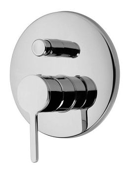 Emmevi Filobrass, однорычажный (со стержнем) встраиваемый смеситель для душа на 2 выхода, цвет хром