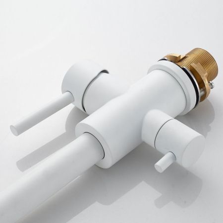 Смеситель для кухни с подключением фильтра воды Raffine F118C, белый, артикул F118C